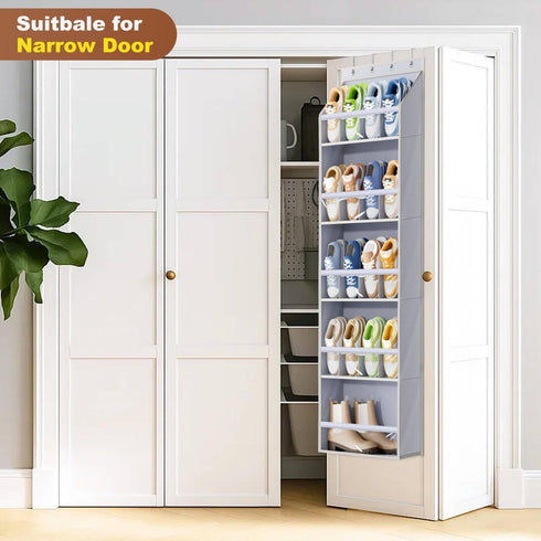 20 Closet KEETDY Pairs Over The Door Shoe Organizer for Large Clear Pockets Hanging Shoe Rack for Door Hanger Boot