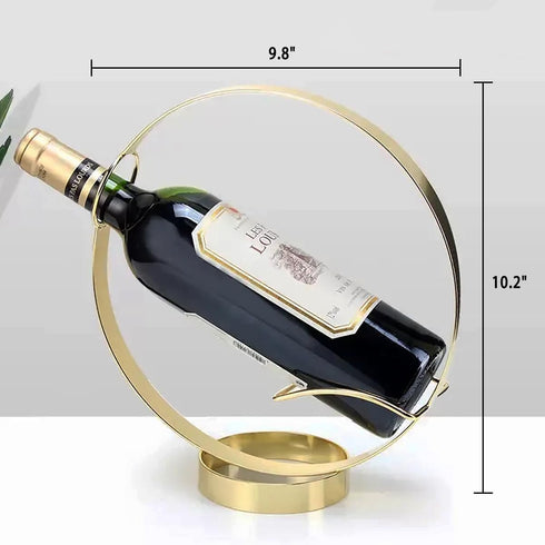 Countertop GeLive Gold Wine Bottle Holder Single Bottle Display Stand Freestanding Wine Rack Kitchen Table Decor Wine