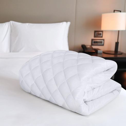 Utopia Bedding Quilted Fitted Mattress Pad (Twin), Elastic Protector, Machine Washable, White