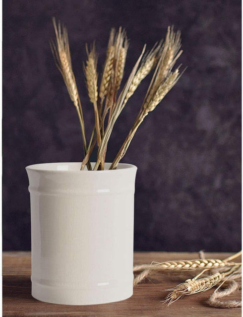 SZUAH Kitchen Ceramic Utensil Holder - Perfect Capacity Utensil Crock for Kitchen Countertop & Dining Table