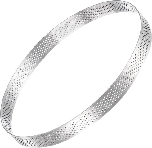 uxcell 2pcs Stainless Steel Cake Rings for Baking, Perforated Mousse Ring, 7.8" Diameter
