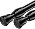 AIZESI Short Tension Curtain Rods (Black, 27" to 37", 2 Pcs)