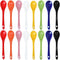 2 Pcs Each of 8 Color Porcelain Egg Spoons, 5 Inch Ceramic Spoons for Coffee, Dessert, Yogurt, and Tea