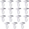 15 Pair Drop Ceiling Hooks, Heavy Duty White Metal T-Bar Hooks for Hanging, Ceiling Clips for Home and Classroom