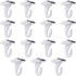 15 Pair Drop Ceiling Hooks, Heavy Duty White Metal T-Bar Hooks for Hanging, Ceiling Clips for Home and Classroom