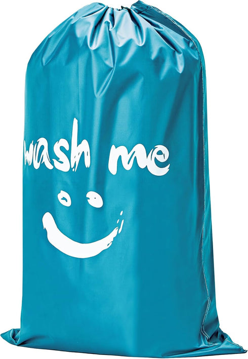 HOMEST XL Wash Me Travel Laundry Bag 2 Pack, Dirty Clothes Organizer, Holds 4 Loads, Fits Laundry Hamper or Basket