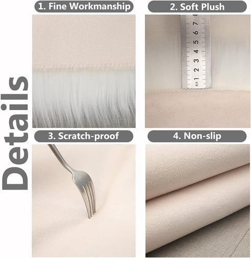 Small Product Photo Background & Luxury Props, 12 Inches Faux Fur Sheepskin Cushion for Tabletop Photography