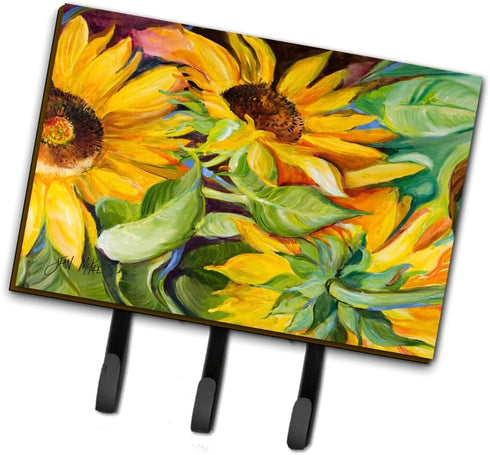 Caroline's Treasures JMK1122TH68 Sunflowers Leash or Key Holder, Wall Hooks for Keys, Coats