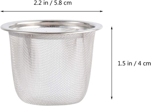 Luxshiny 8Pcs Teapot Tea Strainer Insert Stainless Steel Tea Filter Metal Mesh Infuser Loose Tea Leaves Strainer Replacement for Tea Pot Tea Kettle (5.8x4cm) by Luxshiny