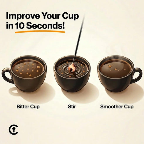 Coffee Key Stirring Tool for Black Coffee Enthusiasts - Enhance Flavor & Smoothness