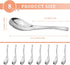 8Pcs Thickened Heavy-Weight Soup Spoons, 18/8 Stainless Steel Asian Soup Spoon Table Spoons Silverware for Soup, Ramen, Pho, Cereal, Ice Cream (Silver)