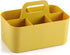 Multiuse Caddy Organizer with Handle - Stackable Yellow Plastic Bin Basket for Art, Craft, Makeup, Bathroom, Kitchen,