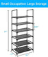 Easyhouse 6 Closet, Tier Metal Structure Free Standing Shoe Rack for Small Space Entryway, Bedroom, Narrow Vertical