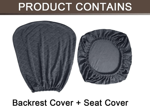 Office Chair Cover Universal Rotating Chair Slipcovers Stretch Removable Protector Computer Chair Seat Cover (Grey)
