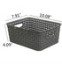 Idomy 6-Pack Plastic Storage Bins, Rectangle