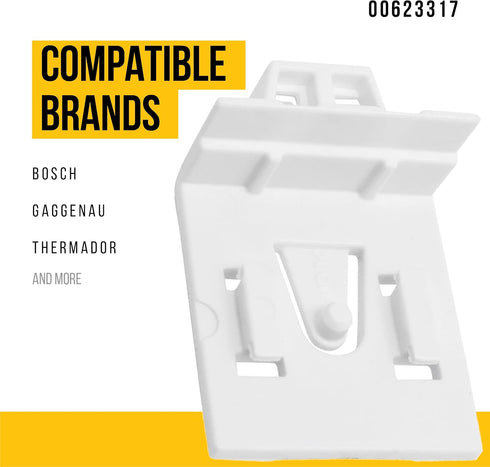 PartsBroz 00623317 Refrigerator Clip - Replaces AP5323196, 00604666, 2313799, 604666, 623317, PS8728848
