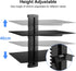 PS4 2-Tier Suptek Glass Floating Shelves, TV Wall Mount with Shelf for DVD Player / / Cable Boxes/Game Consoles/Sky