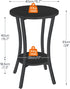 2-Tier BB180BZ01 HOOBRO Round Side Table, Sofa End Table, Small Storage Nightstand, for Small Spaces, Living Room