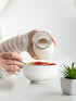 Yedio 22 oz Ceramic Cereal Bowls Set of 4, 6“ White Porcelain Bowls for Soup, Oatmeal, Rice, Fruits, Microwave