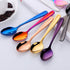 8 Pieces 18/10 Dessert Spoons, Teaspoons, Small Coffee Spoons, Espresso Spoons, 5.5 Inch (Multicolor)