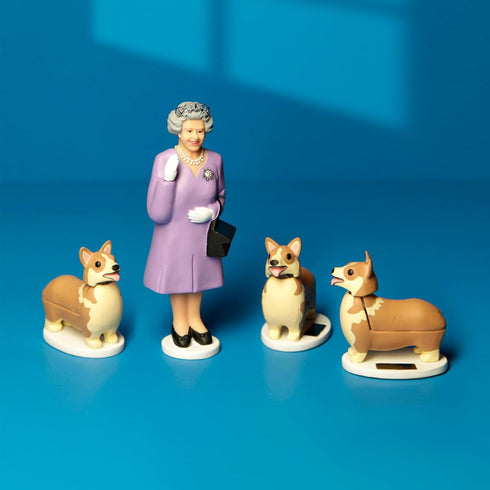 Kikkerland Solar Powered Corgi Dog Figurine: Fun Animal Decor for Home, Office, Garden, Car, Great Novelty Toy