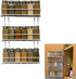 Evelots 2 Pack 3-Tier Spice Rack, Door/Wall Mounted, Sturdy Coated Metal for Up to 36 Bottles
