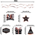 LINGTEER Happy 80th Birthday Decorations - 12 Pcs Black & Rose Gold Foil Swirls Streamer Set for Eighty Years Old Bday