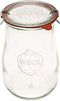 Weck Tulip Jars 1.5 Liter - Large Glass Jars for Sourdough Starter with Glass Lid, Wide Mouth for Canning Storage