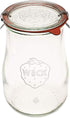 Weck Tulip Jars 1.5 Liter - Large Glass Jars for Sourdough Starter with Glass Lid, Wide Mouth for Canning Storage