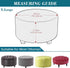 HFCNMY Ottoman Cover Round, Stretch Velvet Thick Round Storage Ottoman Cover Slipcover Foot Stool Cover with Elastic
