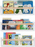 AZSKY 16 Inch Nursery Floating Shelves Set of 3, White Wood Kids