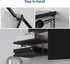 Black Projector Wall Shelf/Floating Under TV Game Double Shelf Stand for Xbox, Router/Entertainment Center, Projector