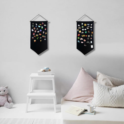 3PCS Enamel Pin Display Banner Board - Jewelry Organizer with Hooks for Brooch Collection, Wall Hanging Holder