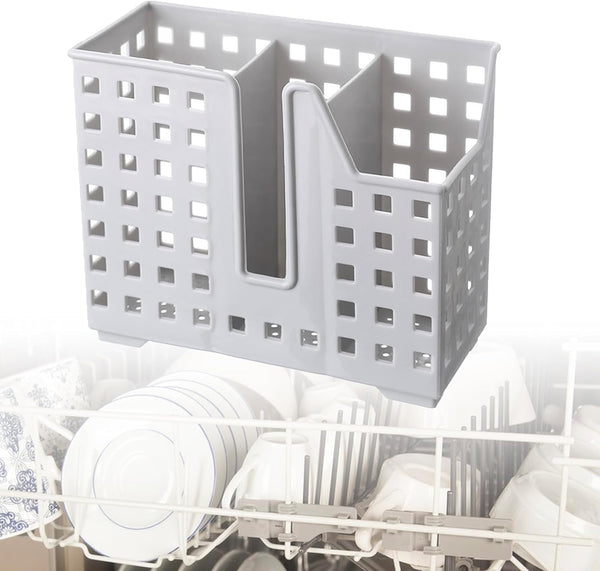 Grey Dishwasher Chopstick & Straw Basket, Ideal Utensil Holder for Small Items, Keep Your Dishwasher Organized
