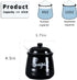 HAOTOP Farmhouse Porcelain Sugar Bowl with Lid and Spoon, 12oz, Easy to Clean (Black)