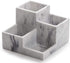 BINO Multi Purpose Organizer - 4 Compartment Makeup Holder for Vanity, Bathroom Toiletry Organizer, Matte Marble