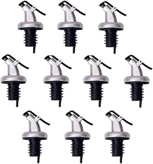 TBWHL 10 Pcs Pour Spouts | Olive Oil Vinegar Dispenser Bottle Liquor Wine Pourers | Flip Top Stopper Leak-proof