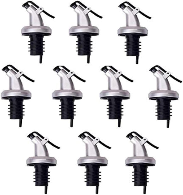 TBWHL 10 Pcs Pour Spouts | Olive Oil Vinegar Dispenser Bottle Liquor Wine Pourers | Flip Top Stopper Leak-proof