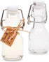 BLUE PANDA 15 Pack Small Swing Top Glass Bottles - 2 oz/60 ml with Lids, Stoppers, Tags & Jute Twine