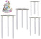 Cake Tier Supports, 4 Pcs Reusable Cake Boards (9/12/16/20cm) and 12 Pcs Cake Dowel Rods for Tiered Cake Stacking
