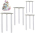 Cake Tier Supports, 4 Pcs Reusable Cake Boards (9/12/16/20cm) and 12 Pcs Cake Dowel Rods for Tiered Cake Stacking