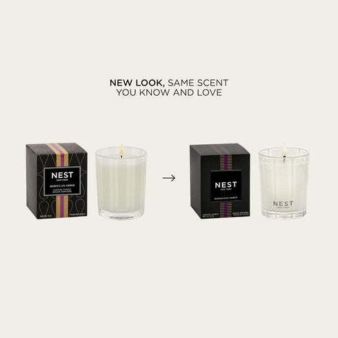 NEST New York Moroccan Amber Scented Votive Candle - 2 oz - Up to 28-Hour Burn Time - Reusable Glass Vessel