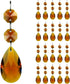 20pcs 38mm Teardrop Chandelier Crystals Pendant Replacement Prism Suncatcher Parts Connected Glass