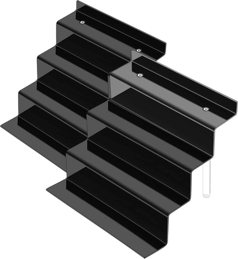 Acrylic Stands for Display,4 Tier Black Cupcakes Perfumes Figurines Display Stand Risers