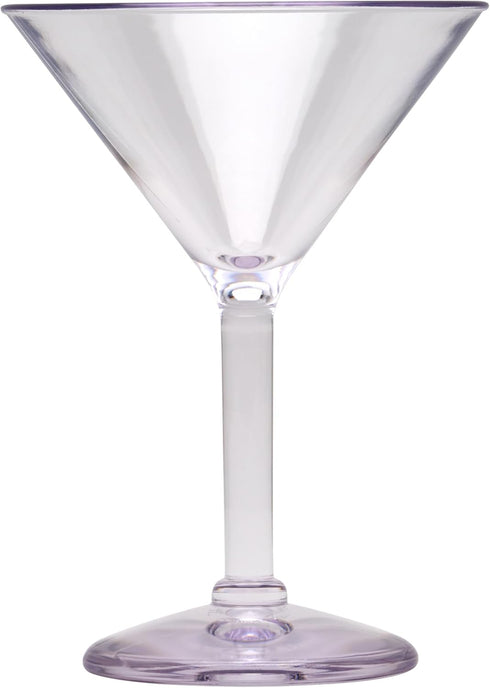 G.E.T. SW-1402-1-SAN-CL-EC Heavy-Duty Shatterproof Plastic Martini Glasses, 6 Ounce, Clear, Set of 4
