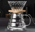 Pour Over Coffee Maker, 20 OZ / 600ML Coffee Server with Glass Dripper, Stylish 2 IN 1 Kit for Home or Office