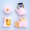 4 Pink Fridge Magnets - Cute 3D Kitchen Appliances with Strong Magnets, Funny Decorative Refrigerator Magnets for Home