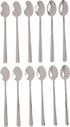 Winco 12-Piece Windsor Iced Teaspoon Set, 18-0 Stainless Steel, Silver