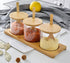 Set 3 Set Lawei of Condiment Jar with Lids and Spoons - Glass Sugar Bowls Sugar Salt Container for Sugar Serving Spice