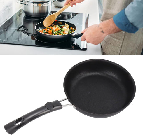 Nonstick Frying Pan Skillet, Professional Chef Egg Pan with Ergonomic Handle, Stainless Steel Omelet Pan (16CM)